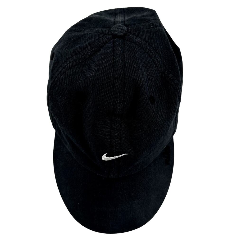 Nike Baseball Hat Strapback Dad Cap Embroidered Logo 100% Cotton Black One Size